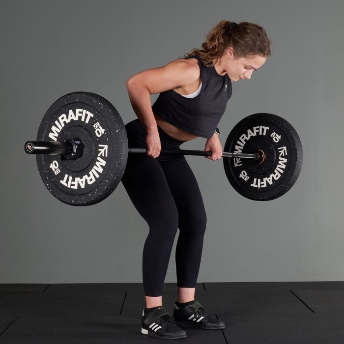 M3 Women's 15kg Olympic Barbell Weight Bar Black Mirafit