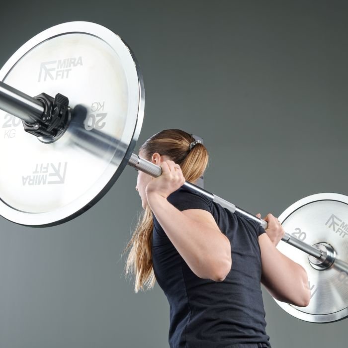 20kg Powerlifting Bar and Plates Mirafit
