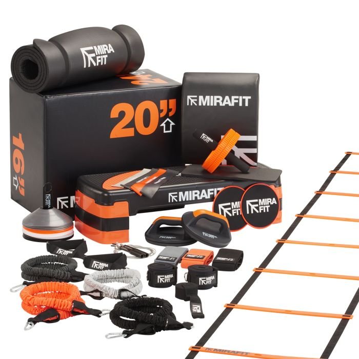 Large Mirafit Home Gym Bundle including Plyo Box