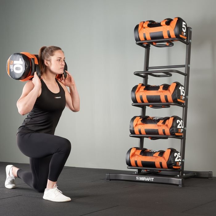 Weighted Workout Bag Set with Rack Mirafit