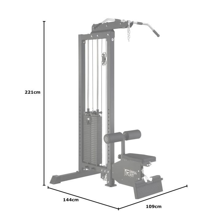M4 Lat Pulldown and Seated Row Machine With Weight Stack Mirafit