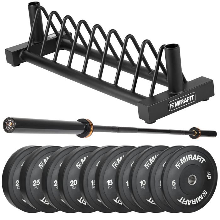 Olympic Barbell and Weight Set Mirafit