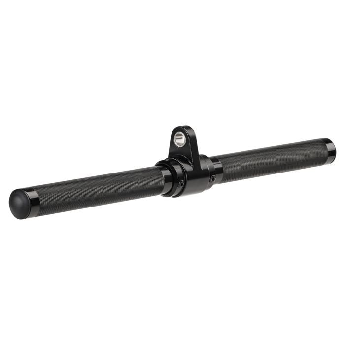 Mirafit Aluminium Lightweight Straight Bar Black on gym mats
