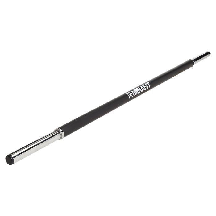 Mirafit Black 30mm Studio Bar on gym floor