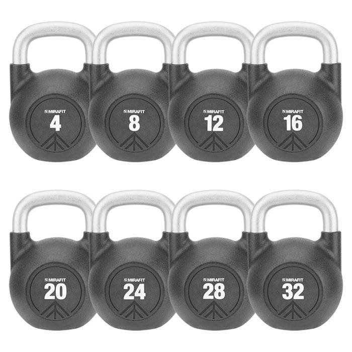 Mirafit CPU Kettlebells on Mats