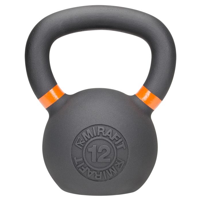 Mirafit Cast Iron Kettlebell 12kg on Gym Mats