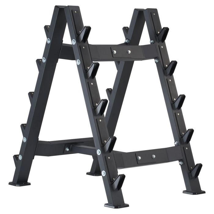 Double Sided Fixed Weight Barbell Rack Holds 10 Bars Mirafit