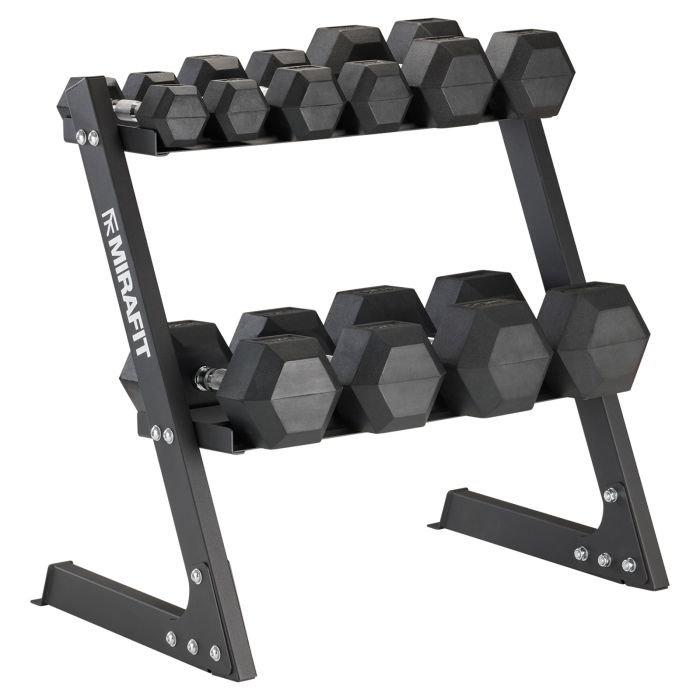Dumbbell Set & Weight Rack | Mirafit
