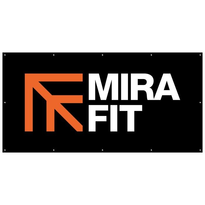 Mirafit Gym Banner 8ft x 4ft on gym wall