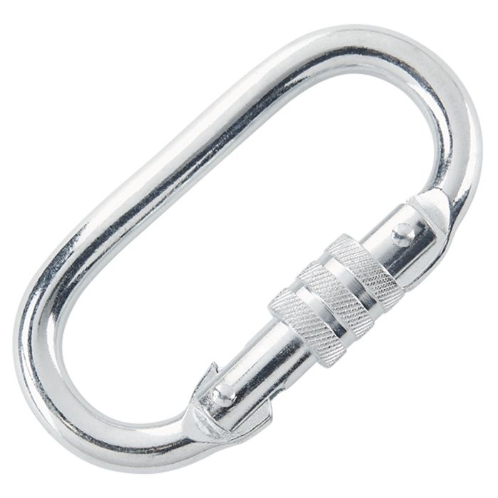 Mirafit Large 10mm Carabiner with Screw Closure on gym mats