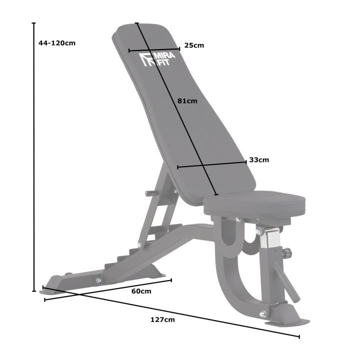 M150 Adjustable Weight Bench | Mirafit