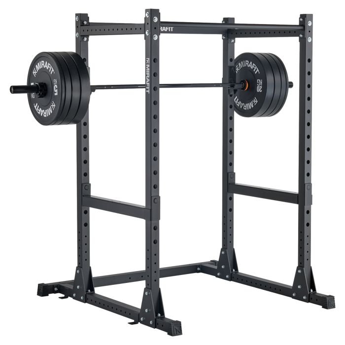 M200 Power Rack with Barbell and Weights Mirafit