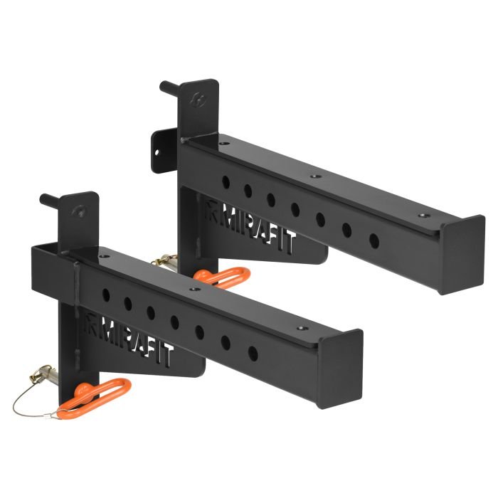 Mirafit M3 Safety Spotters on gym flooring