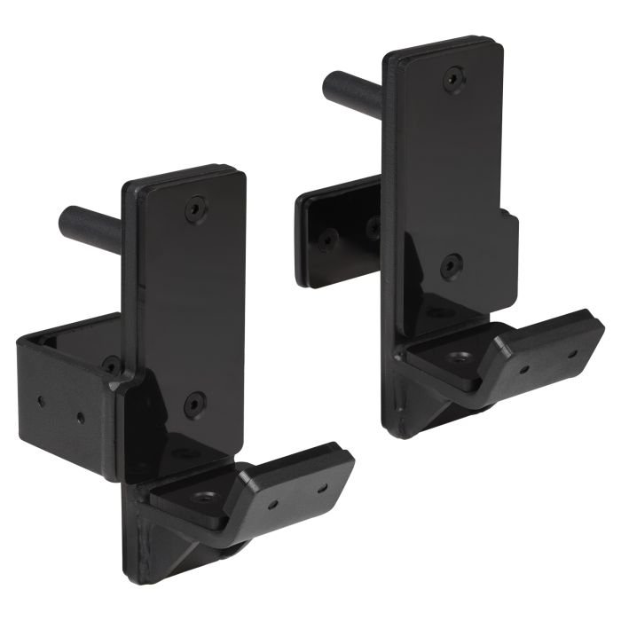 Mirafit M3 UHMW Lined J Cups on M3 Squat Rack With Barbell Racked