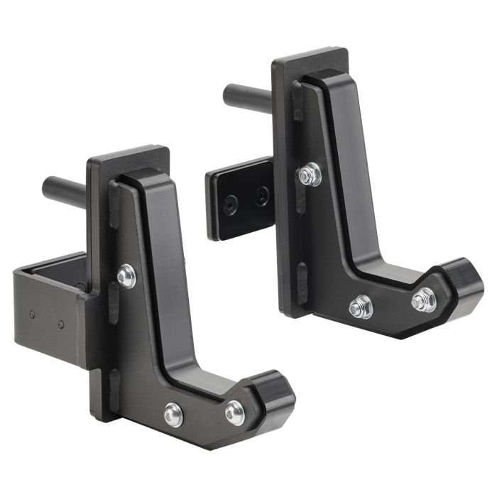 Mirafit M3 UHMW Sandwich J Cups Attached to M3 Squat Stands