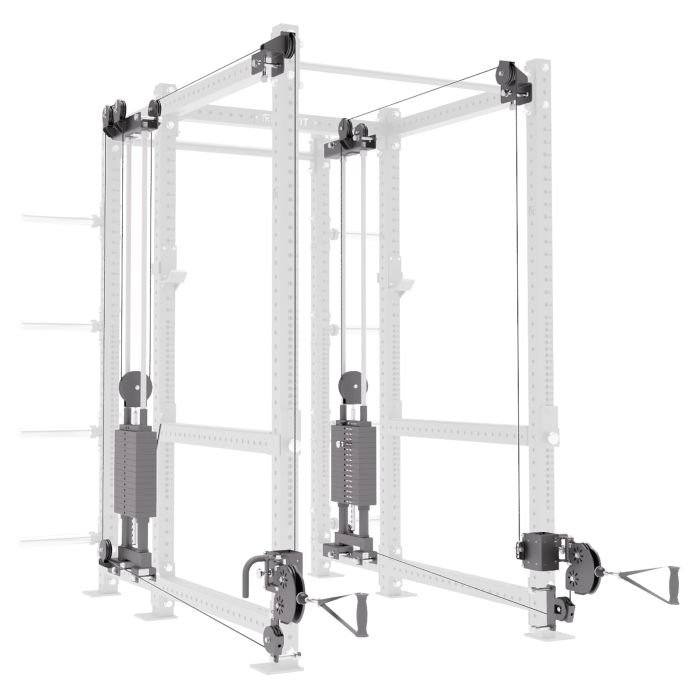 Mirafit M4 Power Rack With Functional Trainer Attachment in gym