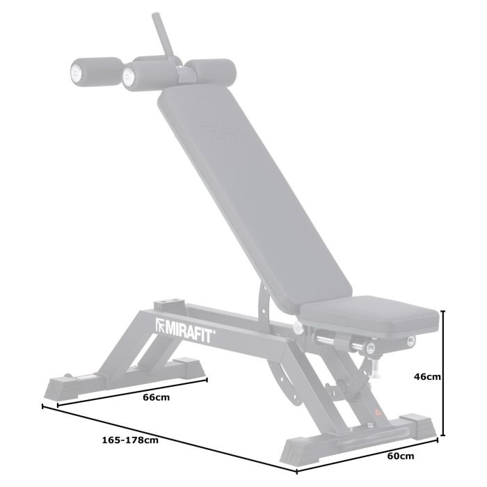 M460 FID Adjustable Weight Bench with Leg Attachment Mirafit