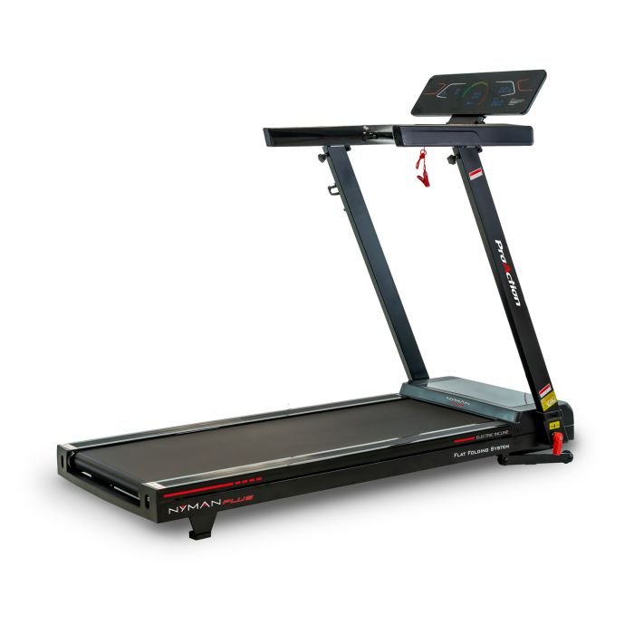 Mirafit Nyman Plus Folding Treadmill folded standing