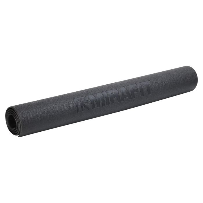 Dumbbell Rack Sat on Mirafit PVC Gym Equipment Mat 100cm x 80cm
