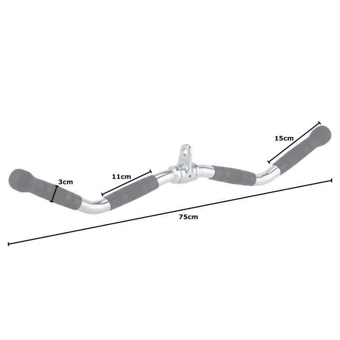 Revolving Curl Bar Attachment With Rubber Grips Mirafit