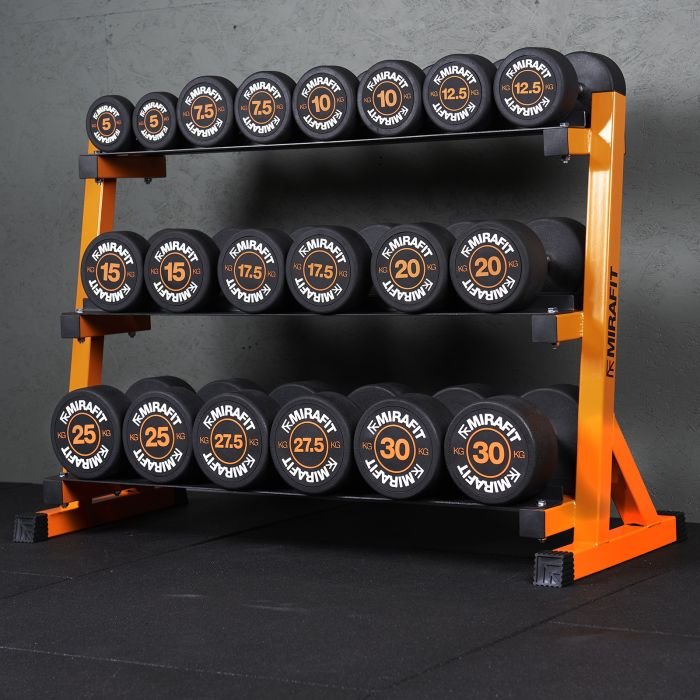 Three Tier Dumbbell Rack 400kg Gym Storage Mirafit