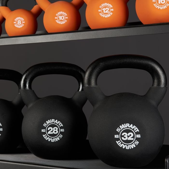 Soft Touch Kettlebell Set Weight Rack Mirafit