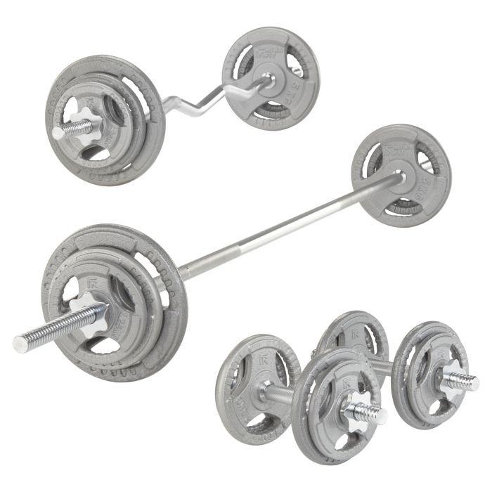 Spinlock Dumbbell, Barbell and Plates Set Mirafit