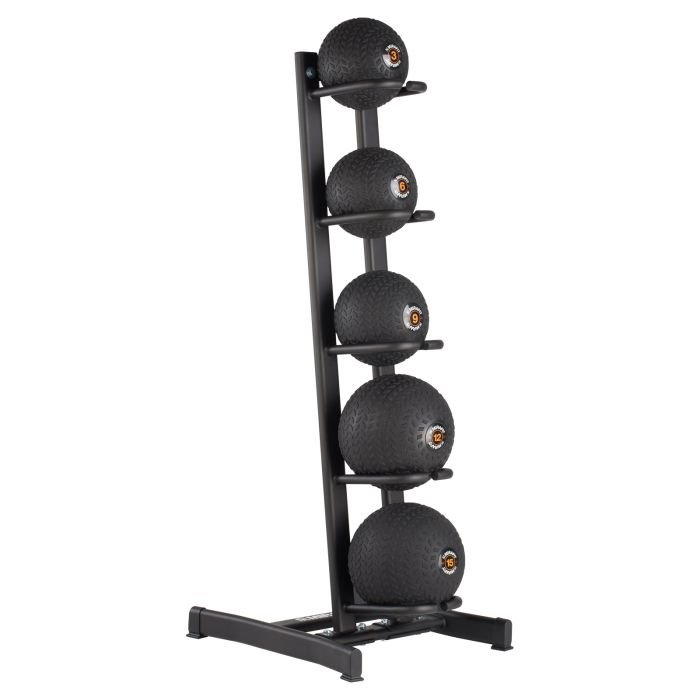 Mirafit Tyre Slam Ball Set with Rack 3kg to 10kg in gym