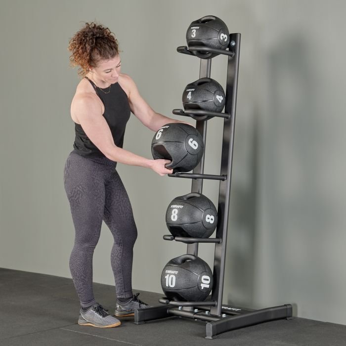 Medicine Ball Set with Rack Mirafit