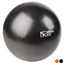 Orange Mirafit Pilates Ball on gym floor