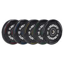 Mirafit Find Your Strength Bumper Plates on Gym Mats