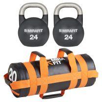 Mirafit Hybrid Training Package Containing Containing 16kg Kettlebells And Workout Bag