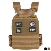 Black Mirafit Tactical Weight Vest on a white background