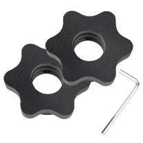 Mirafit 2 black Lockable 1inch Spinlock Collars on gym mats