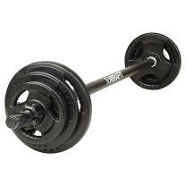 Barbell Lunge with Mirafit 20kg Studio Pump Set
