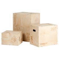 Bulgarian Split Squat Using Mirafit 3 in 1 Wooden Plyo Jump Box Set of 3 Plyo Boxes