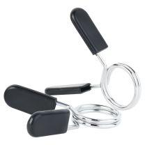 Mirafit 30mm Spring Collars with Black Handles on gym floor