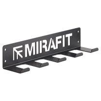 Mirafit 5 Hook Multi Function Gym Wall Storage Rack on White Background