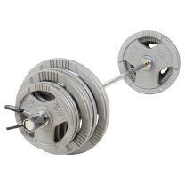 Deadlift with Mirafit 5ft Olympic Barbell and 100kg Tri Grip Weight