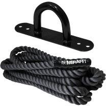Woman using Mirafit 9m Battle Rope