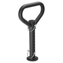 Mirafit Adjustable Kettlebell Handle stood on gym floor