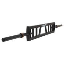 Mirafit Black Olympic Swiss Bar on White Background