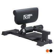 Mirafit Orange Sissy Squat Bench on gym floor