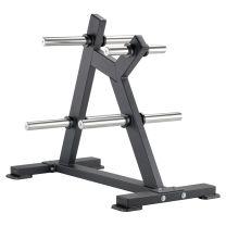 Mirafit Bumper Plate Weight Storage Tree on gym mats