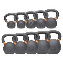 Mirafit Cast Iron Kettlebells Set of 10 on  Gym Mats