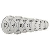 Mirafit Deep Dish Olympic Weight Plates on gym mats