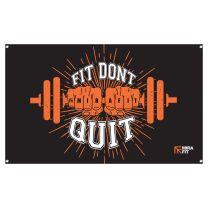 Mirafit Gym Wall Flag Fit Dont Quit on White Background