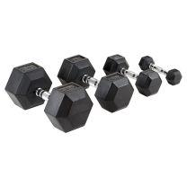 man using Mirafit 40kg dumbbells