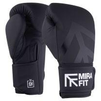 training with Mirafit Leather Boxing Gloves