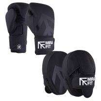 Mirafit Leather Boxing Gloves and Mitts Kit